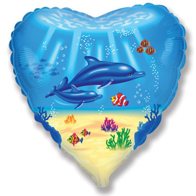 Flexmetal Dolphin Family 18" Foil Balloon Party DecorationSuitable For Air Or Helium from B&Q