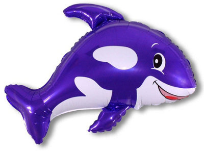 Flexmetal Friendly Whale Violet 35" Super Shape Foil Balloon Party DecorationSuitable For Air Or Helium from B&Q