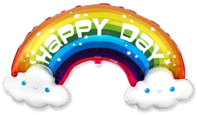 Flexmetal Birthday Rainbow 39" Super Shape Foil Balloon Party DecorationSuitable For Air Or Helium from B&Q