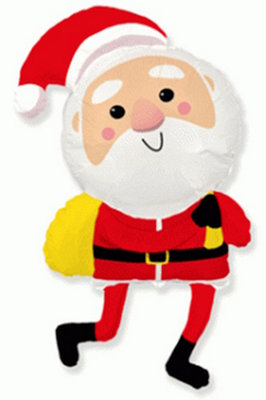 Flexmetal Happy Santa 44" Super Shape Foil Balloon Christmas Party DecorationSuitable For Air Or Helium from B&Q