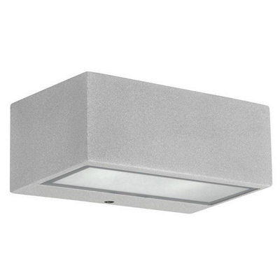 Luminosa Lighting Luminosa Nemesis Aluminium 1 Light Outdoor Wall Light Grey Ip44 from B&Q