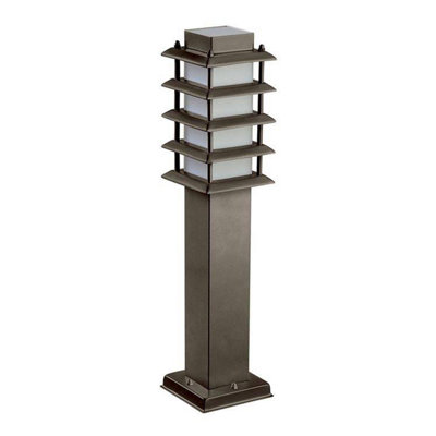 Luminosa Lighting Luminosa Siljan 1 Light Outdoor Bollard Light Brown Ip55 from B&Q