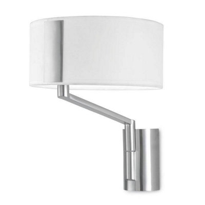 Luminosa Lighting Luminosa Leds C4 Twist 1 Light Indoor Wall Lamp Satin NickelE27 from B&Q