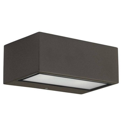 Luminosa Lighting Luminosa Nemesis Aluminium 1 Light Outdoor Wall Light Brown Ip44 from B&Q