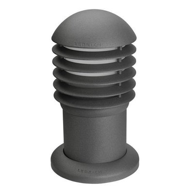 Luminosa Lighting Luminosa Balizas 1 Light Small Outdoor Bollard Light Urban Grey Ip44E27 from B&Q
