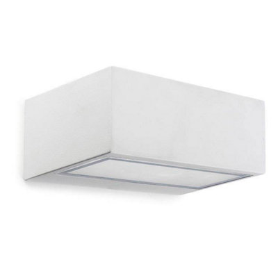 Luminosa Lighting Luminosa Nemesis Aluminium 1 Light Outdoor Wall Light White Ip44 from B&Q