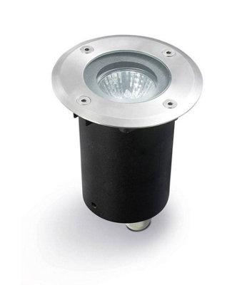 Luminosa Lighting Luminosa Gea Round Recessed Floor Light Stainless Steel Aisi 316 Ip67Gu10 from B&Q