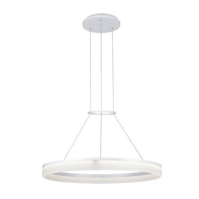 Integrated LED 1 Light Medium Ceiling Pendant White - Image 3
