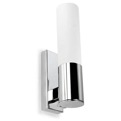 Luminosa Lighting Luminosa Leds C4 Dresde On 1 Light Bathroom Wall Light Chrome Ip44E14 from B&Q