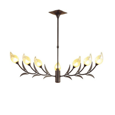Luminosa Lighting Luminosa Holland Telescopic Pendant 9 Light G9Brown/black Oxide from B&Q