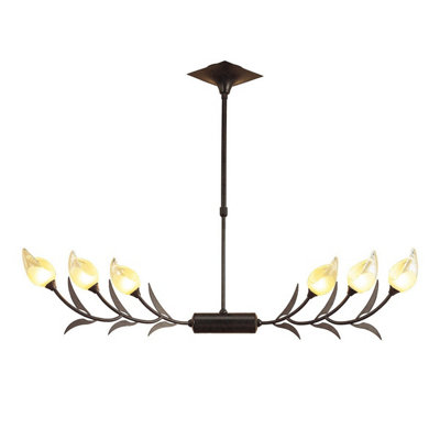 Luminosa Lighting Luminosa Holland Telescopic Linear Pendant Line 6 Light G9BrownBlack Oxide from B&Q