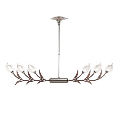 Luminosa Lighting Luminosa Holland Telescopic Linear Pendant Line 6 Light G9Polished ChromeWenge from B&Q