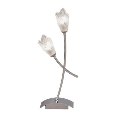 Luminosa Lighting Luminosa Pietra Table Lamp 2 Light G9Polished Chrome from B&Q