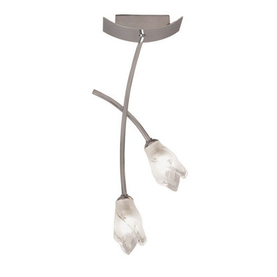 Luminosa Lighting Luminosa Pietra Ceiling 2 Light G9Polished Chrome from B&Q