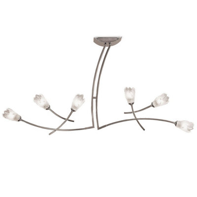B&Q -  Luminosa Pietra Linear Pendant 2 Arm 6 Light G9Polished Chrome