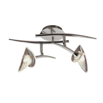 Luminosa Lighting Luminosa Flavia Linear Spot Light 2 Light G9 With Adjustable HeadsPolished Chrome from B&Q