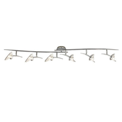 Luminosa Lighting Luminosa Flavia Linear Spot Light 6 Light G9 With Adjustable HeadsPolished Chrome from B&Q