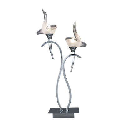 Luminosa Lighting Luminosa Viena Table Lamp 2 Light G9Polished Chrome from B&Q