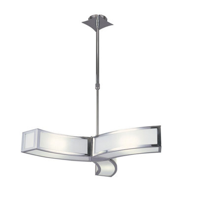 Luminosa Lighting Luminosa Duna E27 Pendant 3 Light L1Polished Chrome from B&Q