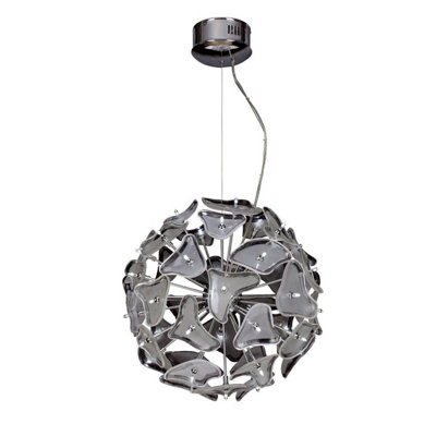 B&Q -  Luminosa Otto Pendant 41 Light G4 SpherePolished ChromeNot Led/cfl Compatible