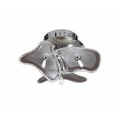 B&Q -  Luminosa Otto Ceiling/wall 3 Light G4 RoundPolished ChromeNot Led/cfl Compatible