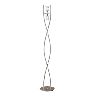 Luminosa Lighting Luminosa Alaska Floor Light G9 2 Light G9Satin Nickel Item Weight: 19.1Kg from B&Q