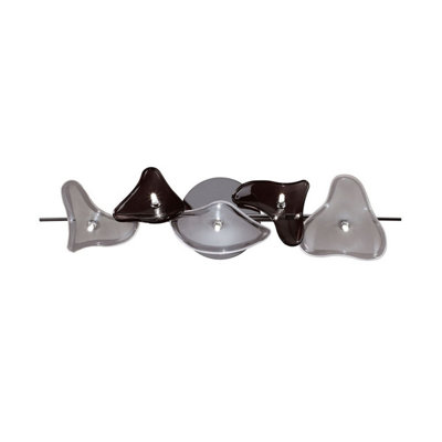 B&Q -  Luminosa Otto Ceiling/wall 5 Light G4 BarPolished Chrome/black GlassNot Led/cfl Compatible