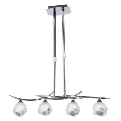 Luminosa Lighting Luminosa Fragma Linear Telescopic 4 Light G9 LinePolished Chrome from B&Q