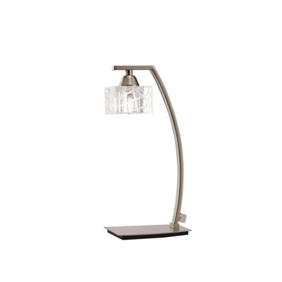 Luminosa Lighting Luminosa Zen Table Lamp 1 Light G9Satin Nickel from B&Q