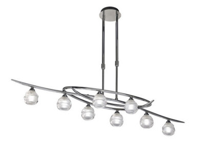 Loop Rectangular Telescopic 8 Light G9 ECO Line Polished Chrome Mantra - Image 3