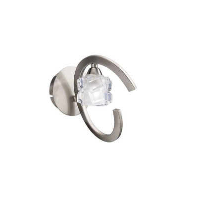 B&Q -  Luminosa Ice Wall Lamp 1 Light G9 EcoSatin Nickel