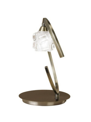 B&Q -  Luminosa Ice Table Lamp 1 Light G9 EcoAntique Brass