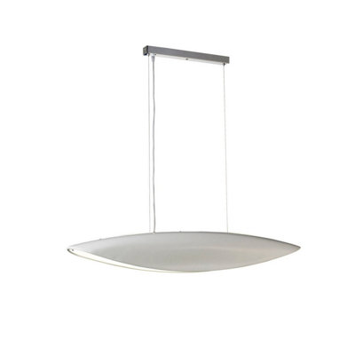 Luminosa Lighting Luminosa Pasion Rectangular Pendant 6 Light E27Gloss White/polished Chrome from B&Q