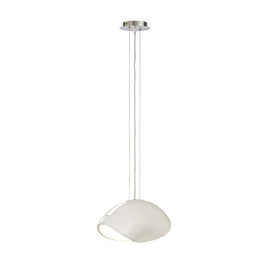 Luminosa Lighting Luminosa Pasion Oval Pendant 3 Light E27Gloss White/polished Chrome from B&Q