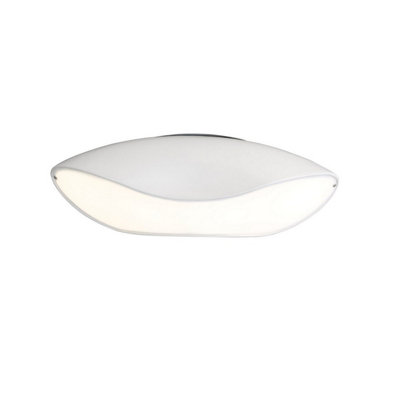 Luminosa Lighting Luminosa Pasion Oval Ceiling 4 Light E27Gloss White/polished Chrome from B&Q