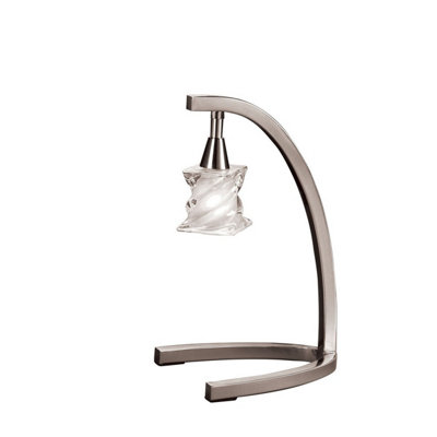 Luminosa Lighting Luminosa Salomon Table Lamp 1 Light G9Satin Nickel from B&Q