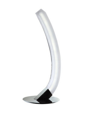 B&Q -  Luminosa On Table Lamp Left 5W Led 3000K500LmPolished ChromeFrosted Acrylic