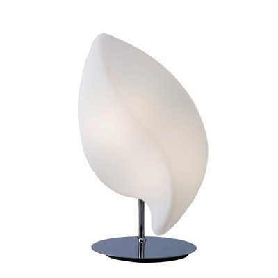 Luminosa Lighting Luminosa Natura Table Lamp 2 Light E27 Small IndoorPolished Chrome/opal White from B&Q