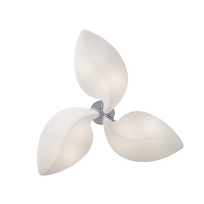 Luminosa Lighting Luminosa Natura Semi Flush 6 Light E27 IndoorPolished Chrome/opal White from B&Q