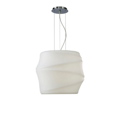 Luminosa Lighting Luminosa Bambu Pendant E27 Outdoor Ip44Opal White from B&Q