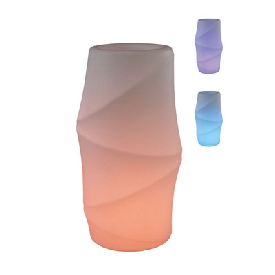 Luminosa Lighting Luminosa Bambu Tall Pot Led Rgb Outdoor Ip65120LmOpal White3Yrs Warranty from B&Q