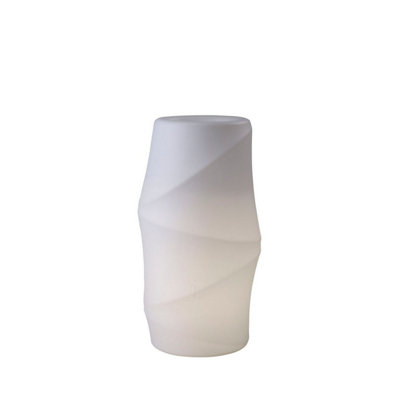 Luminosa Lighting Luminosa Bambu Tall Pot No Light OutdoorOpal White from B&Q