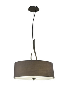 Netlighting Unisex Grey Lua Cylindrical Pendant Light E27 Ash Ash Shade Size 3 - Image 4