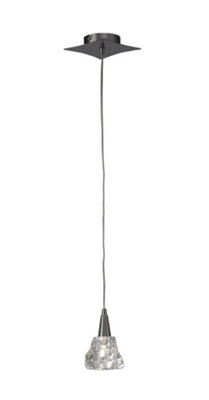 B&Q -  Luminosa Iku Ceiling Pendant 1 Light G9Satin Nickel