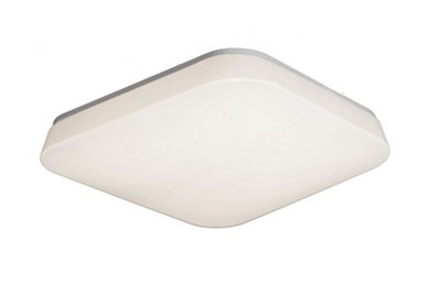 B&Q -  Luminosa Fusion Flush CeilingFlush Wall 28W Large Led 3000K2800LmWhite Acrylic