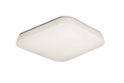B&Q -  Luminosa Fusion Flush CeilingFlush Wall 18W Medium Led 3000K1800LmWhite Acrylic