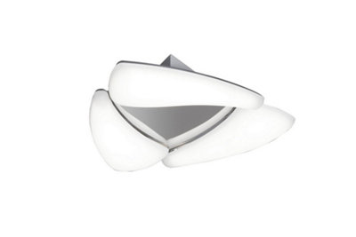 B&Q -  Luminosa Mistral Flush Flush Ceiling 18W Led 3000K1620LmPolished ChromeFrosted Acrylic