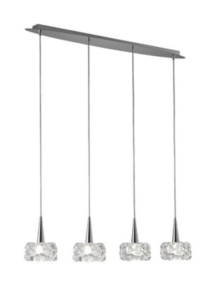 Netlighting Unisex Grey O2 Ceiling Pendant Light G9 Line Polished Chrome In Size 4 - Image 2