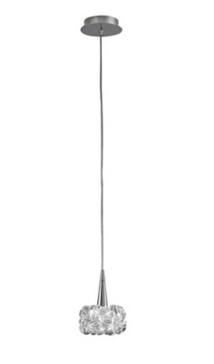 Netlighting Unisex Grey O2 Ceiling Pendant 1 Light G9 Polished Chrome In Small - Image 3