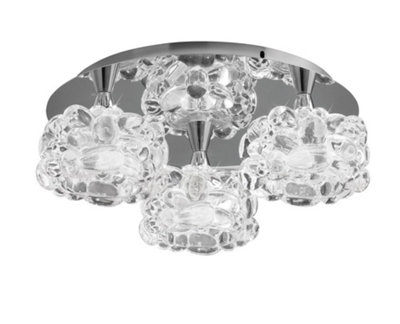 O2 Flush Ceiling 3 Light G9 Small Polished Chrome Mantra - Image 4